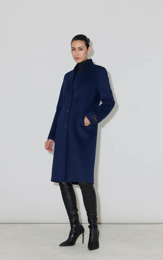 Diane Midi Coat in Midnight