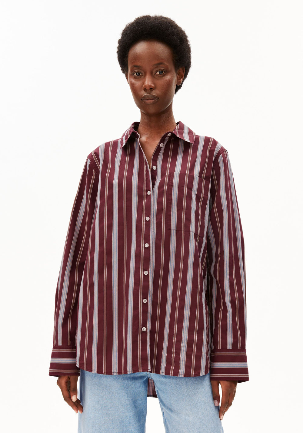 Striped Loose Shirt Blouse