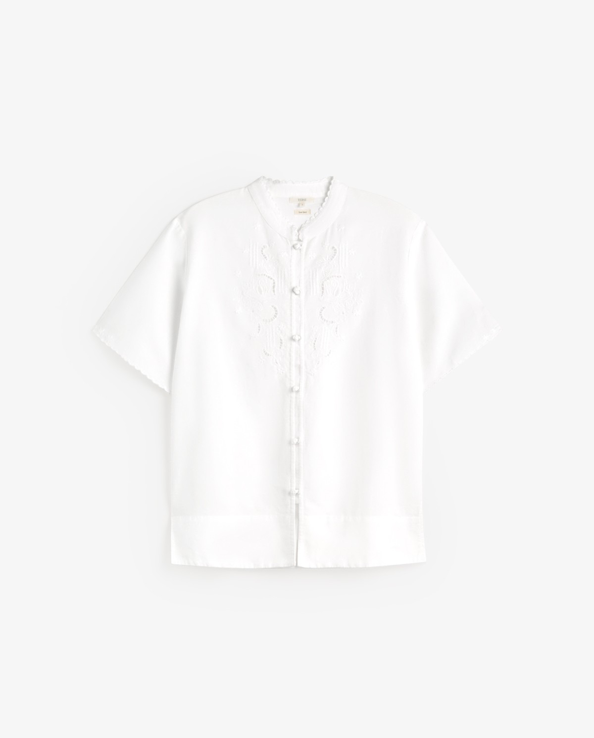 Cotton Linen Blouse with Embroidery