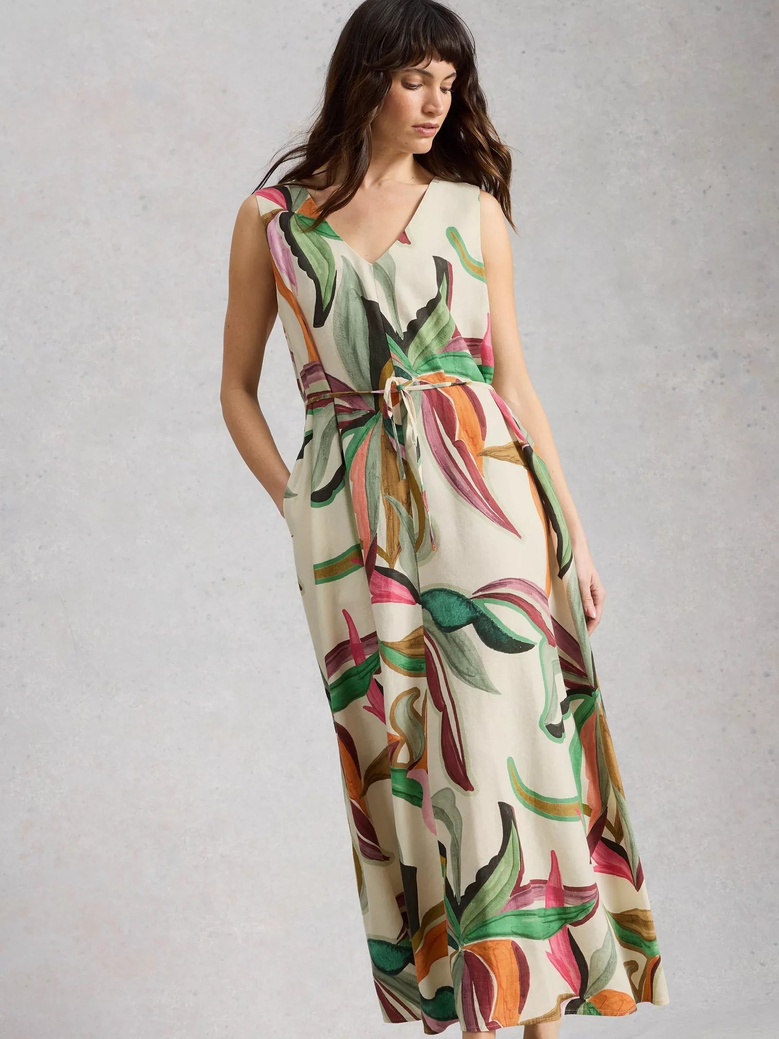 Poppy Linen Blend Maxi Dress
