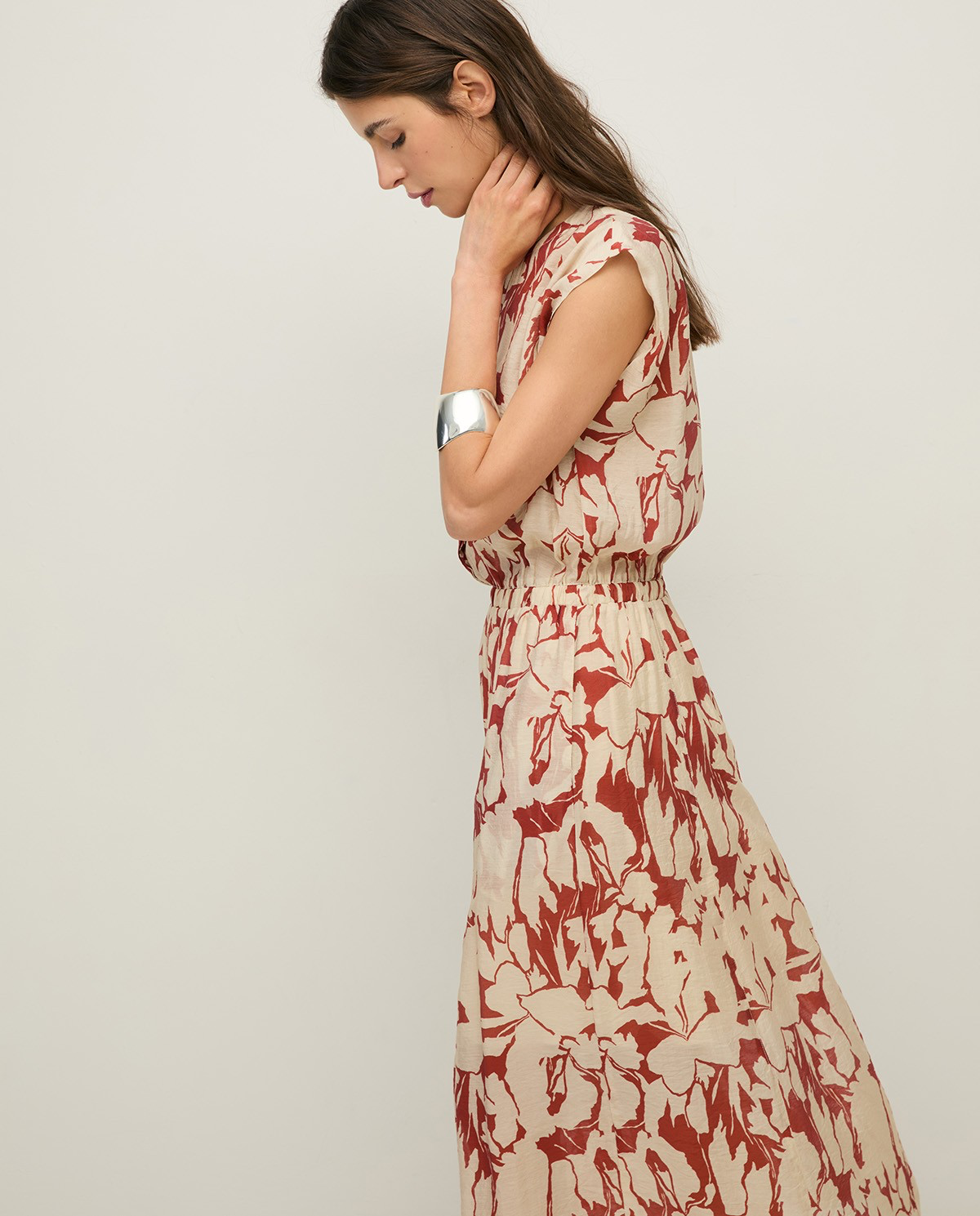Flowy Floral Chiffon Dress