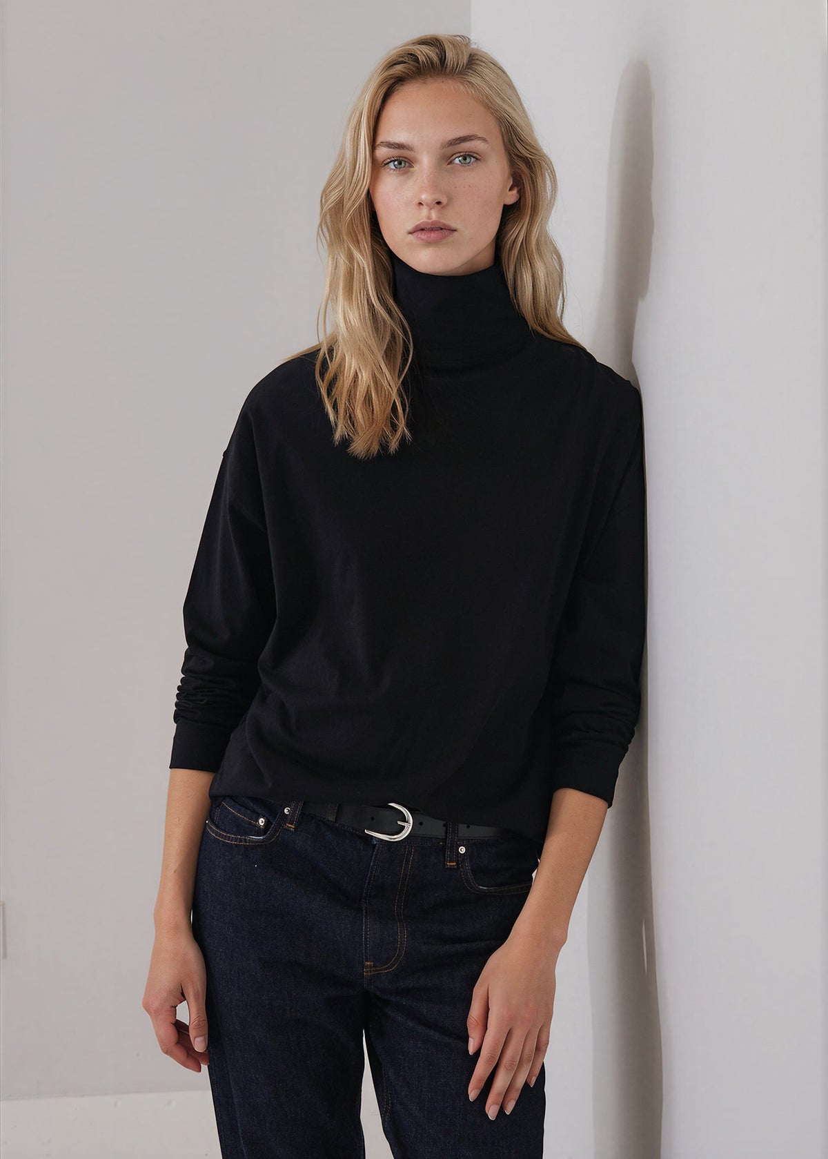 Organic Pima Cotton Oversized Turtleneck