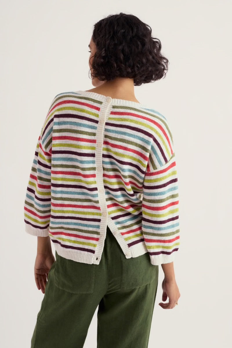 Knavock Striped Jumper Made with Linen & Organic Cotton