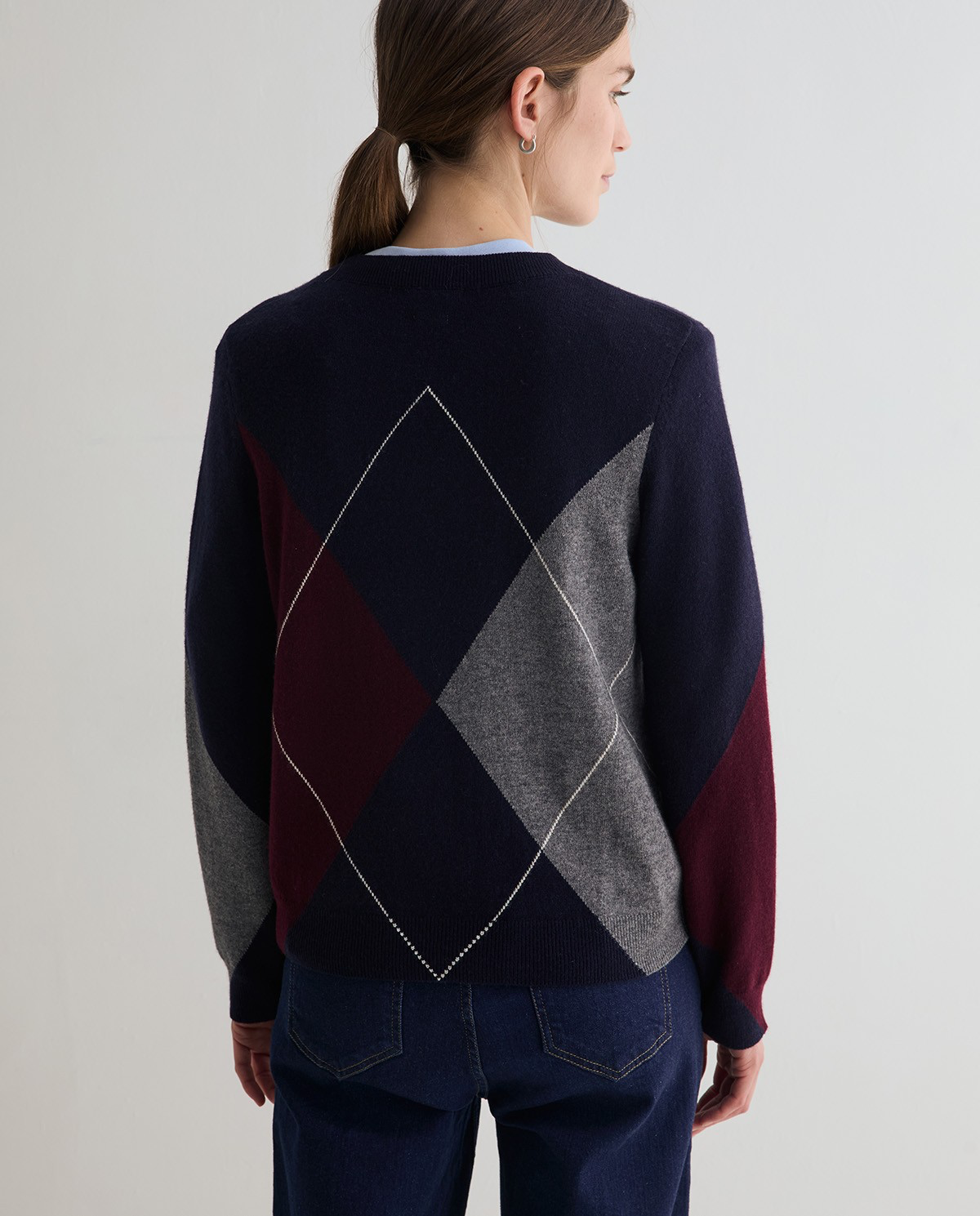 Diamond-Pattern Sweater