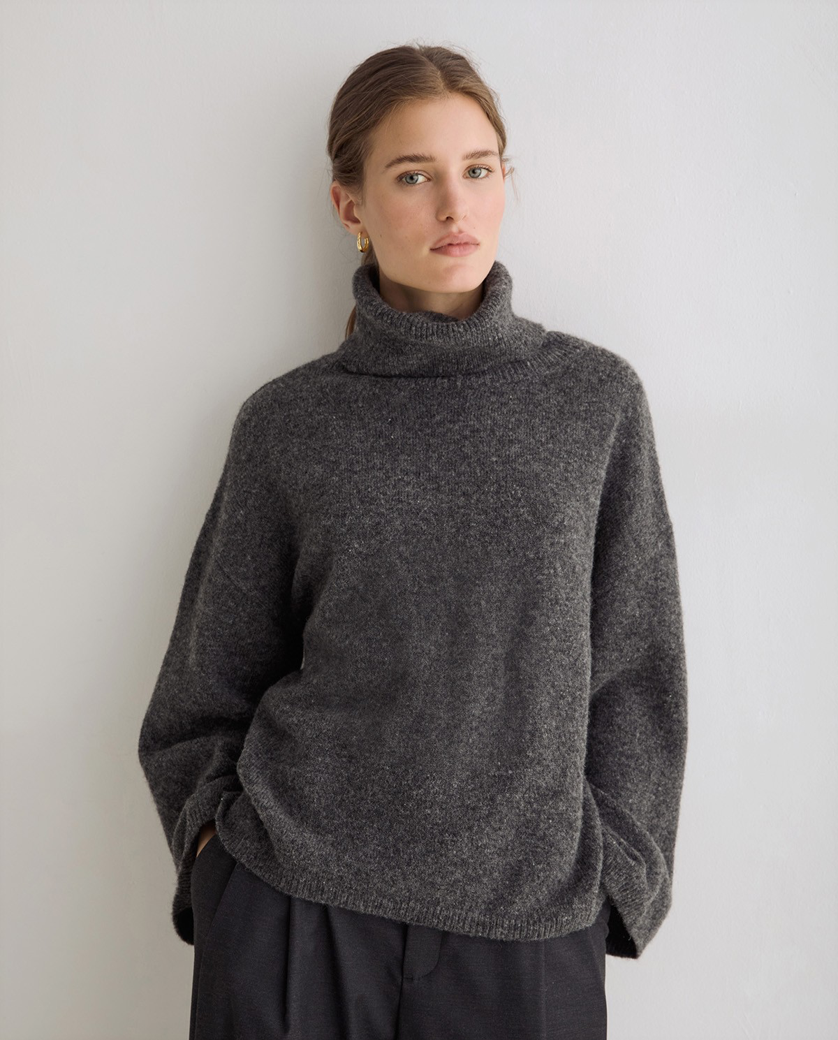 Oversize Sweater With Turtleneck