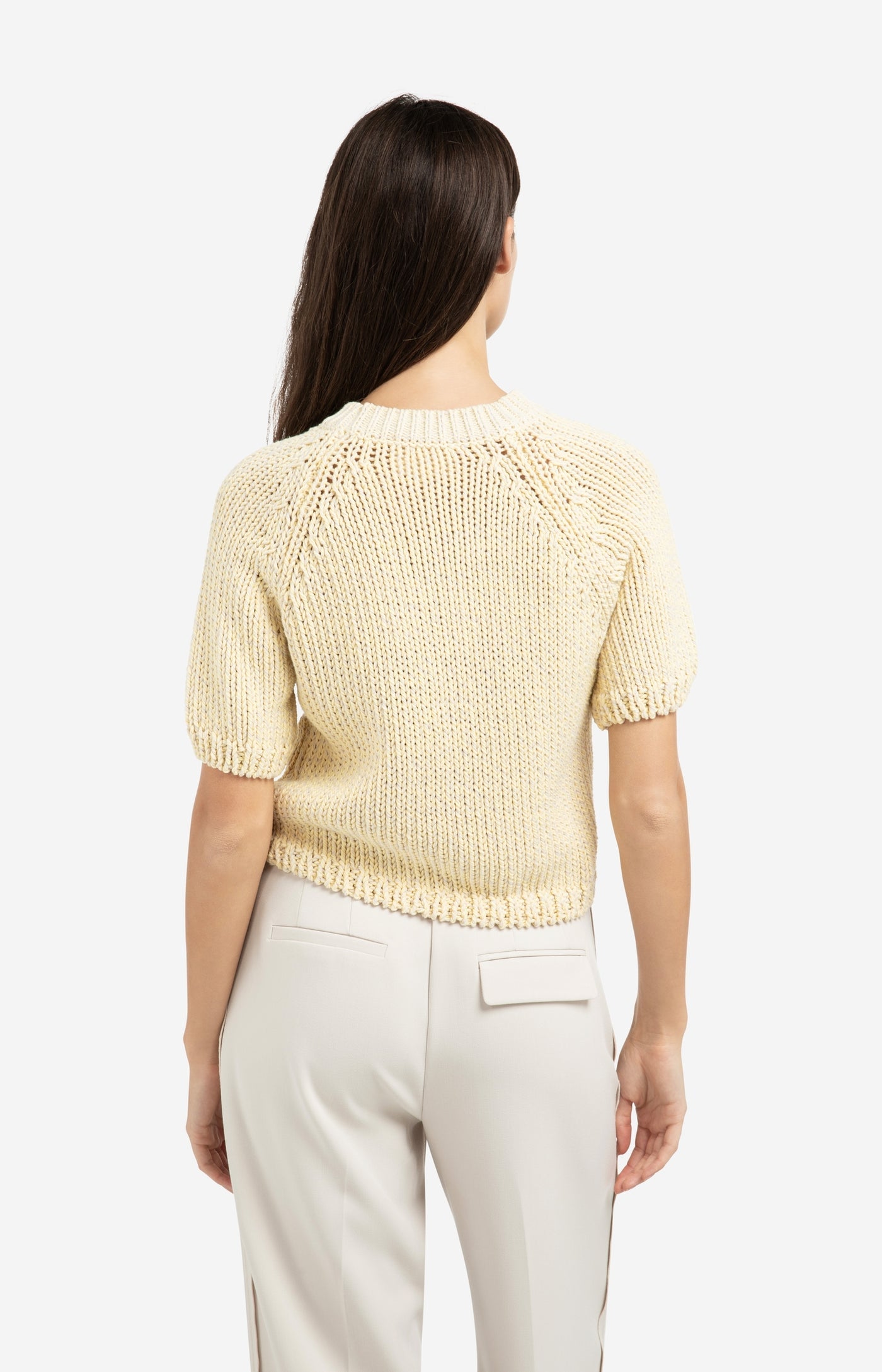 Chunky Knit Sweater with Short Sleeve