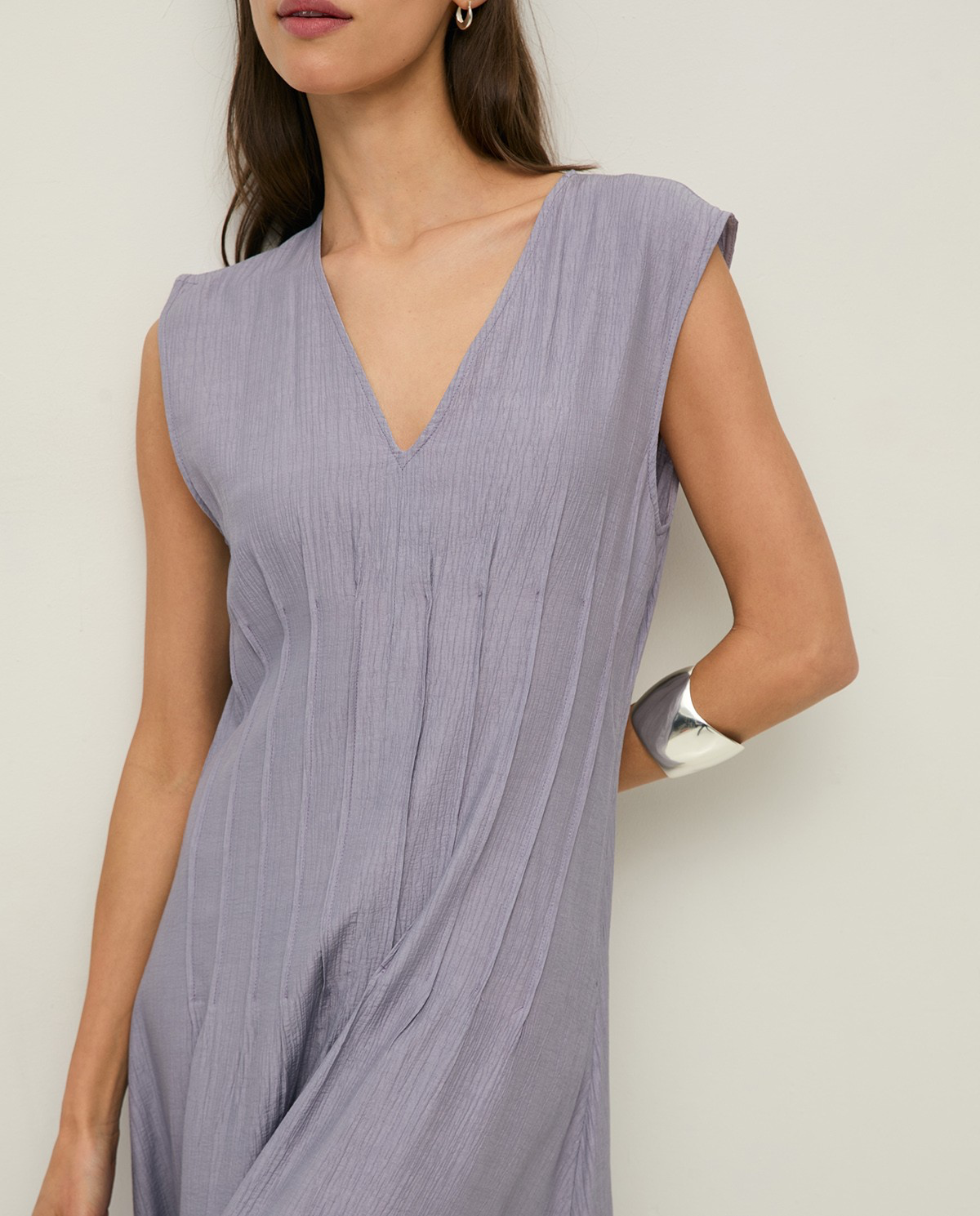 Long Pleated Dress