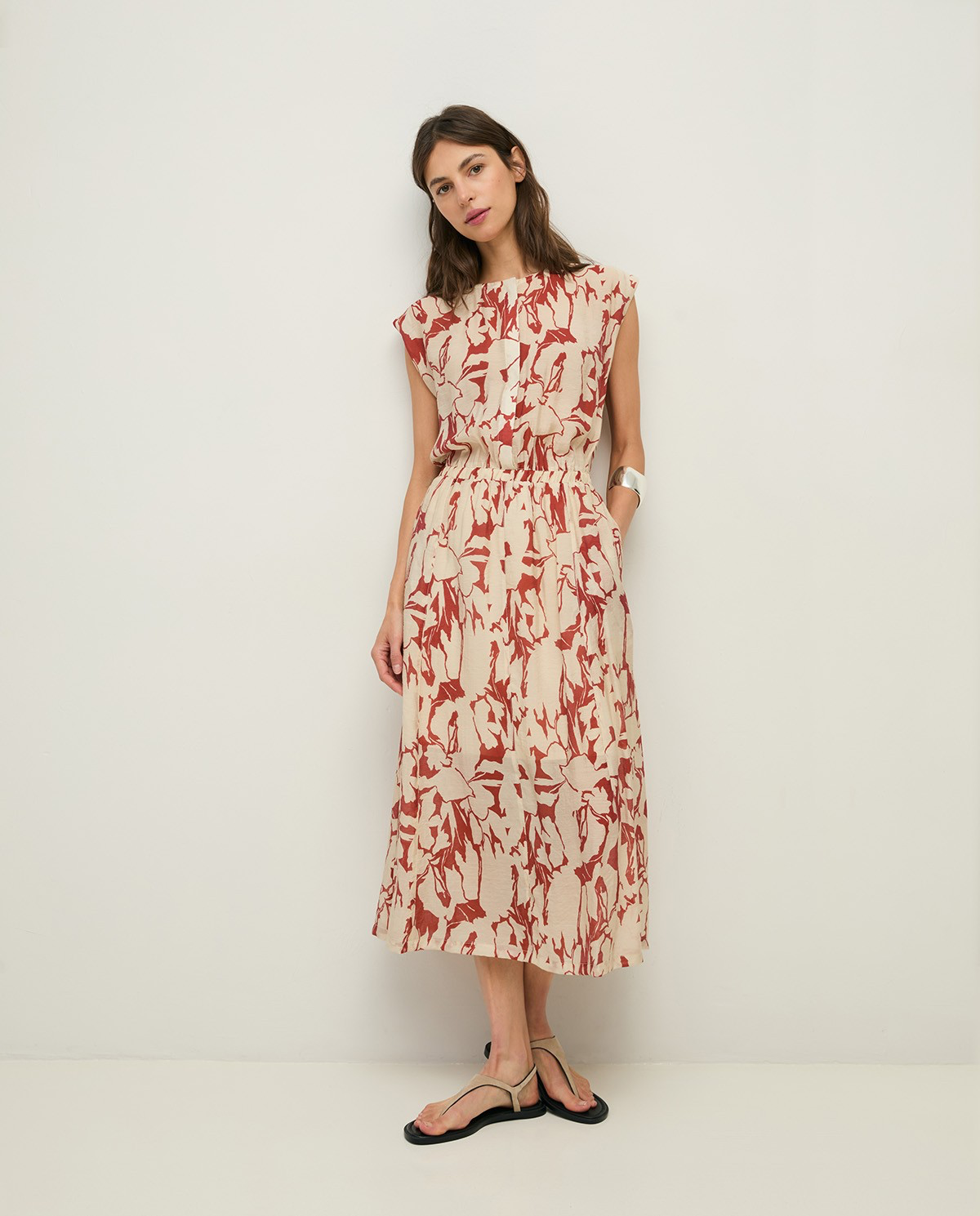 Flowy Floral Chiffon Dress