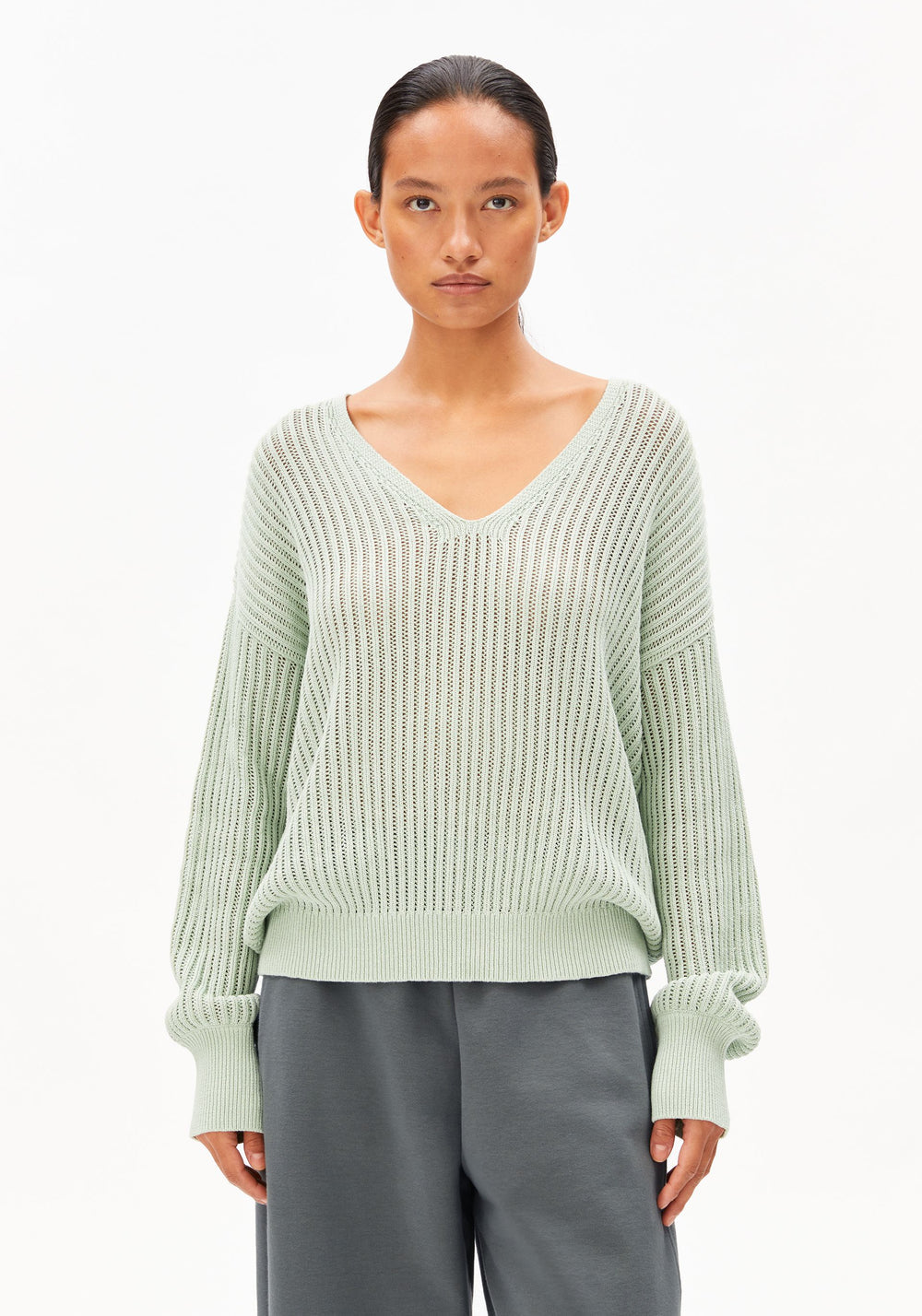 Linen Blend Knit Sweater