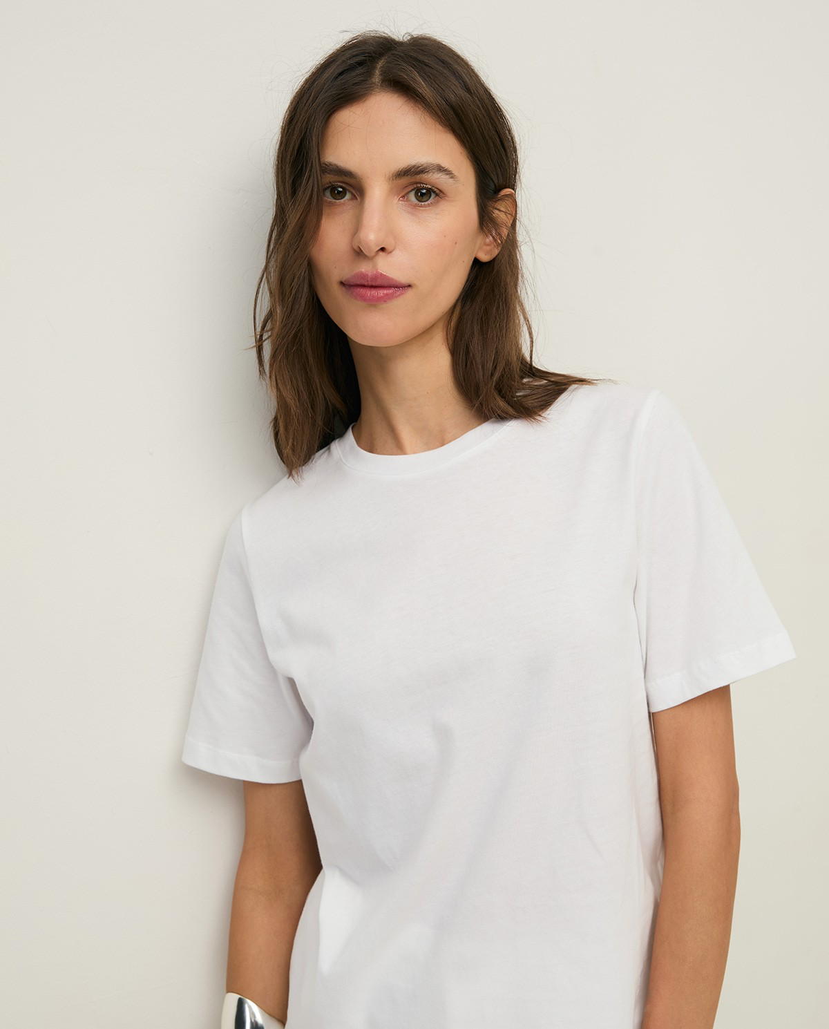 Organic Cotton T-Shirt with Round Neckline