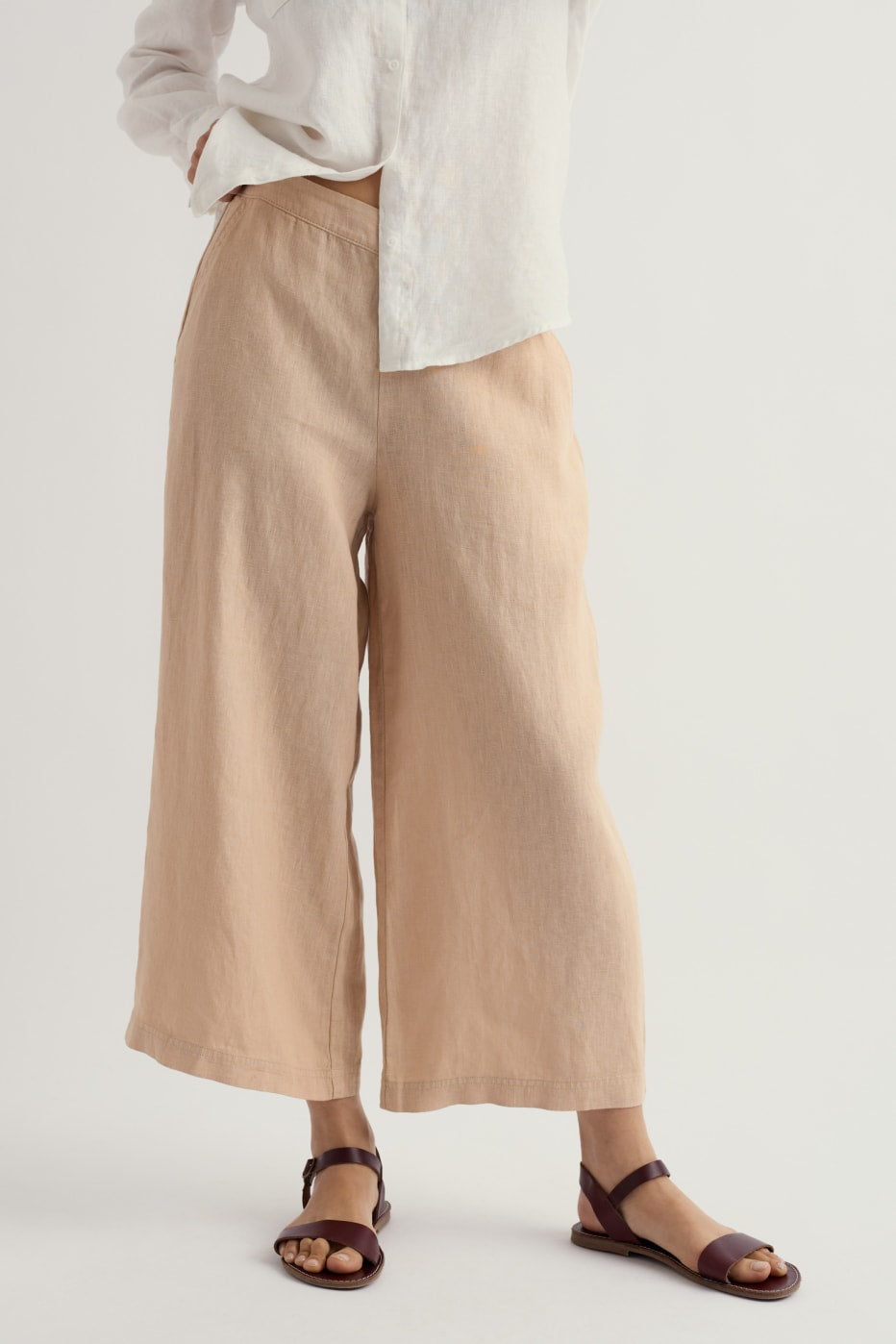 Merrivale Linen Culottes Whelk