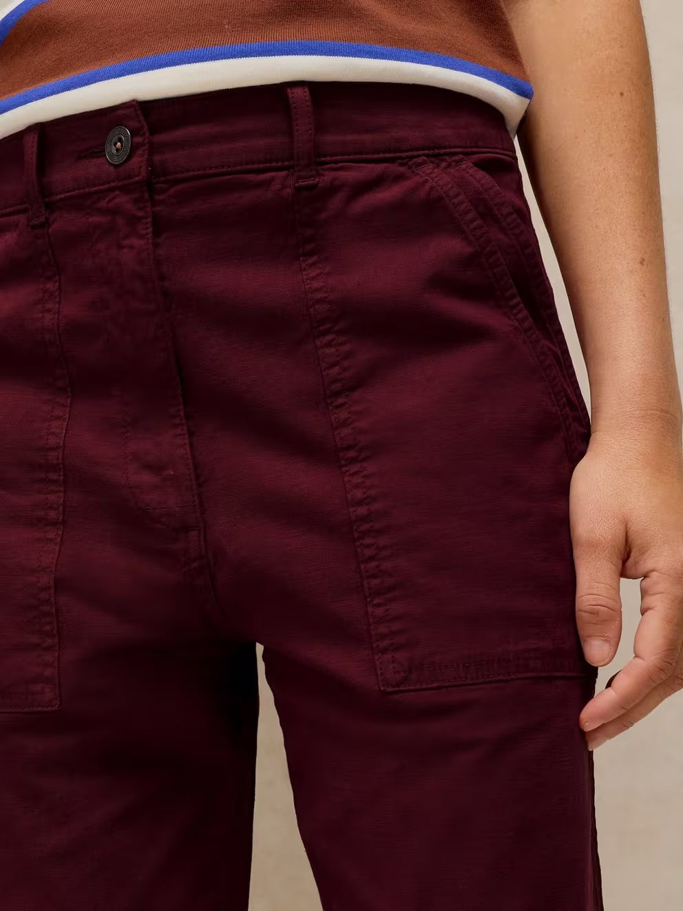 Twister Chino Trouser Dark Plum