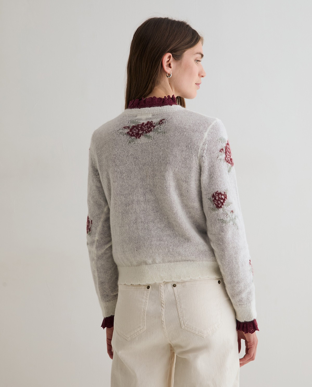 Jacquard Floral Sweater