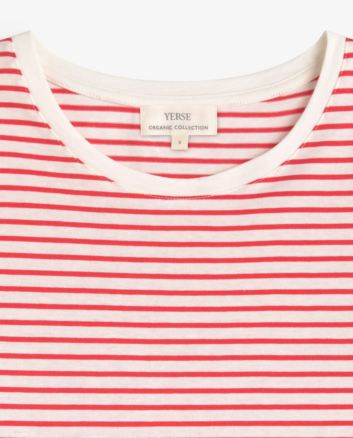 Striped Organic Cotton T-Shirt With Round Neckline