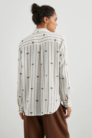 Charli Shirt -Stripe Palms