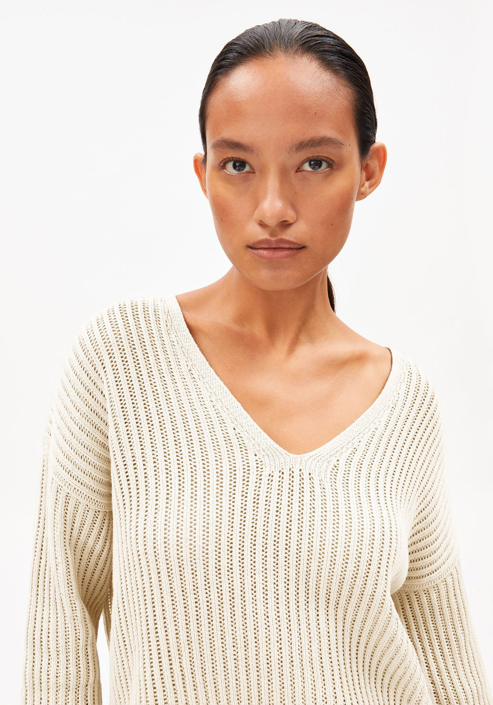 Linen Blend Knit Sweater