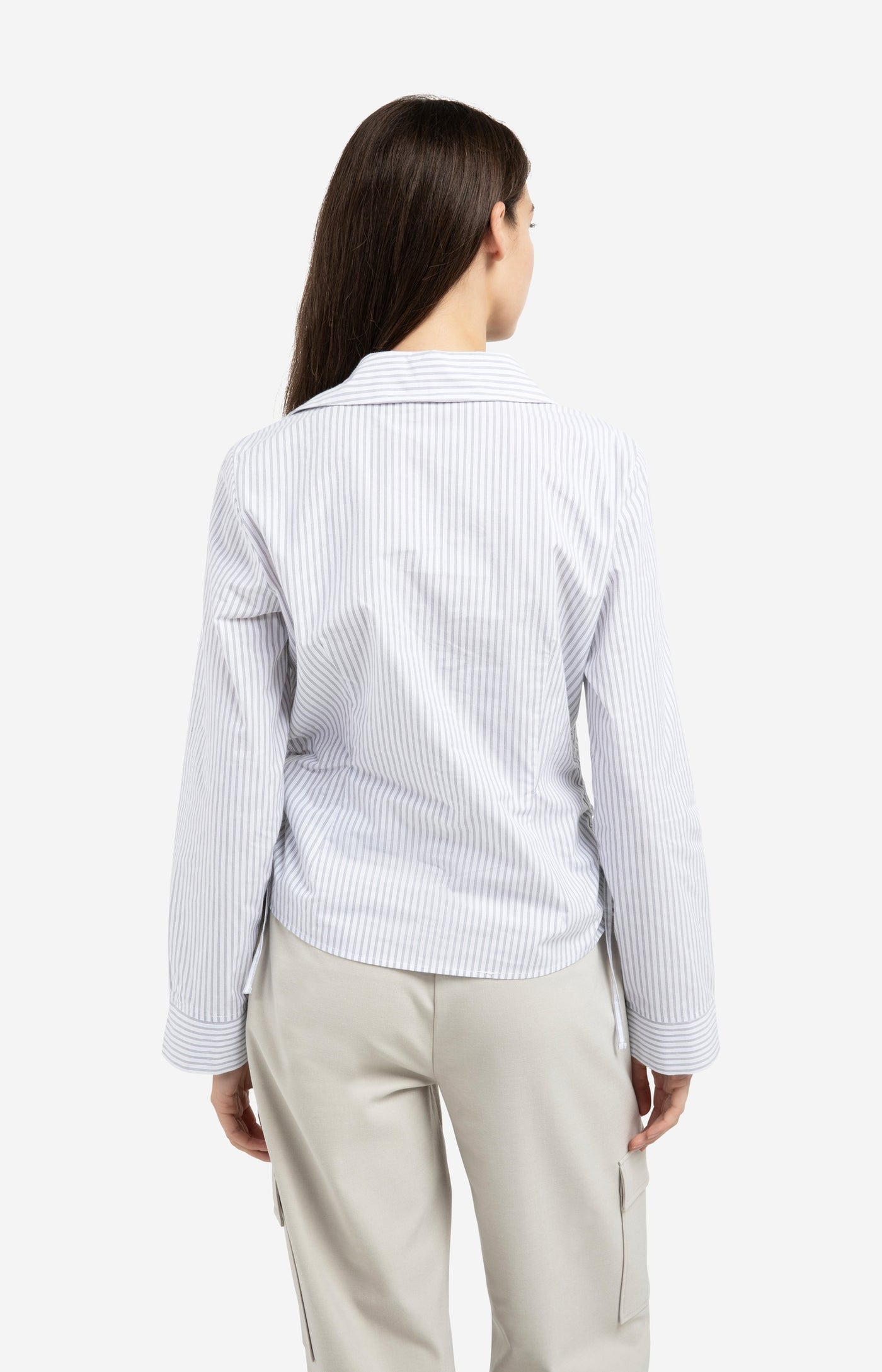 Fitted Blouse with Side Drawstrings