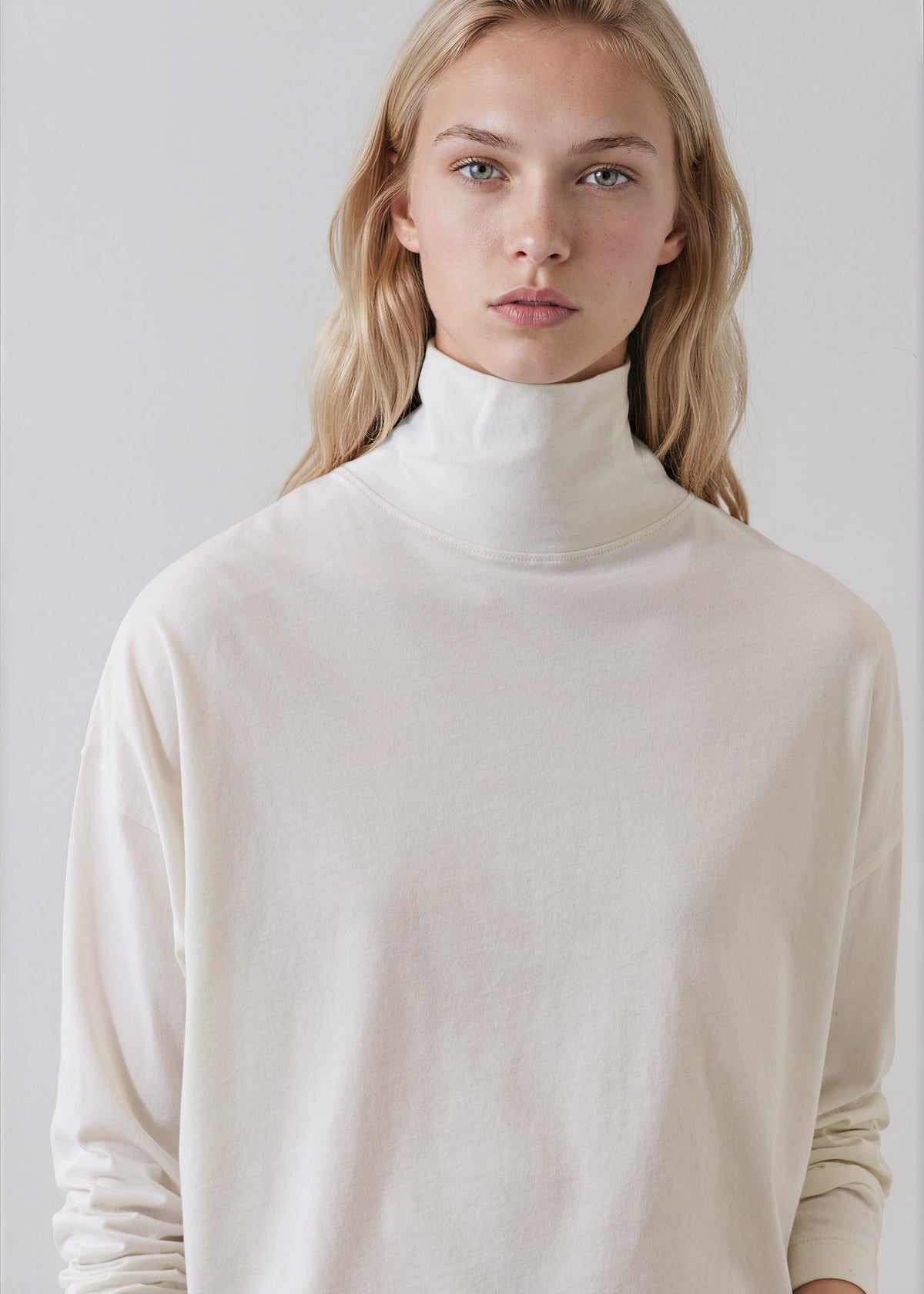 Organic Pima Cotton Oversized Turtleneck
