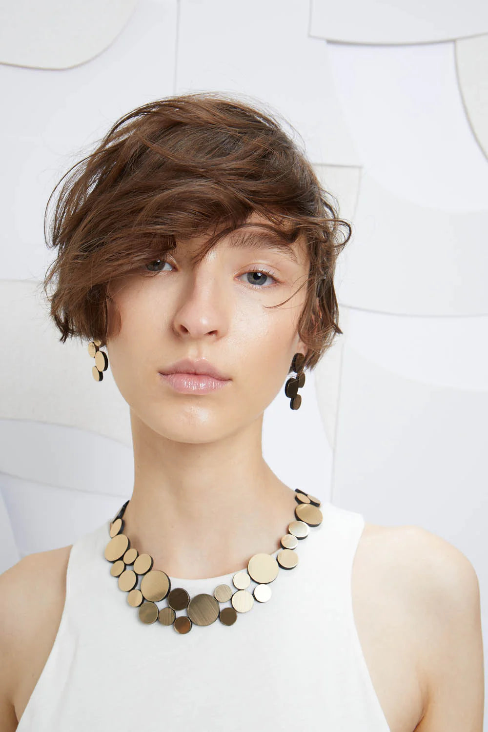Abstraction Necklace Small - Gold