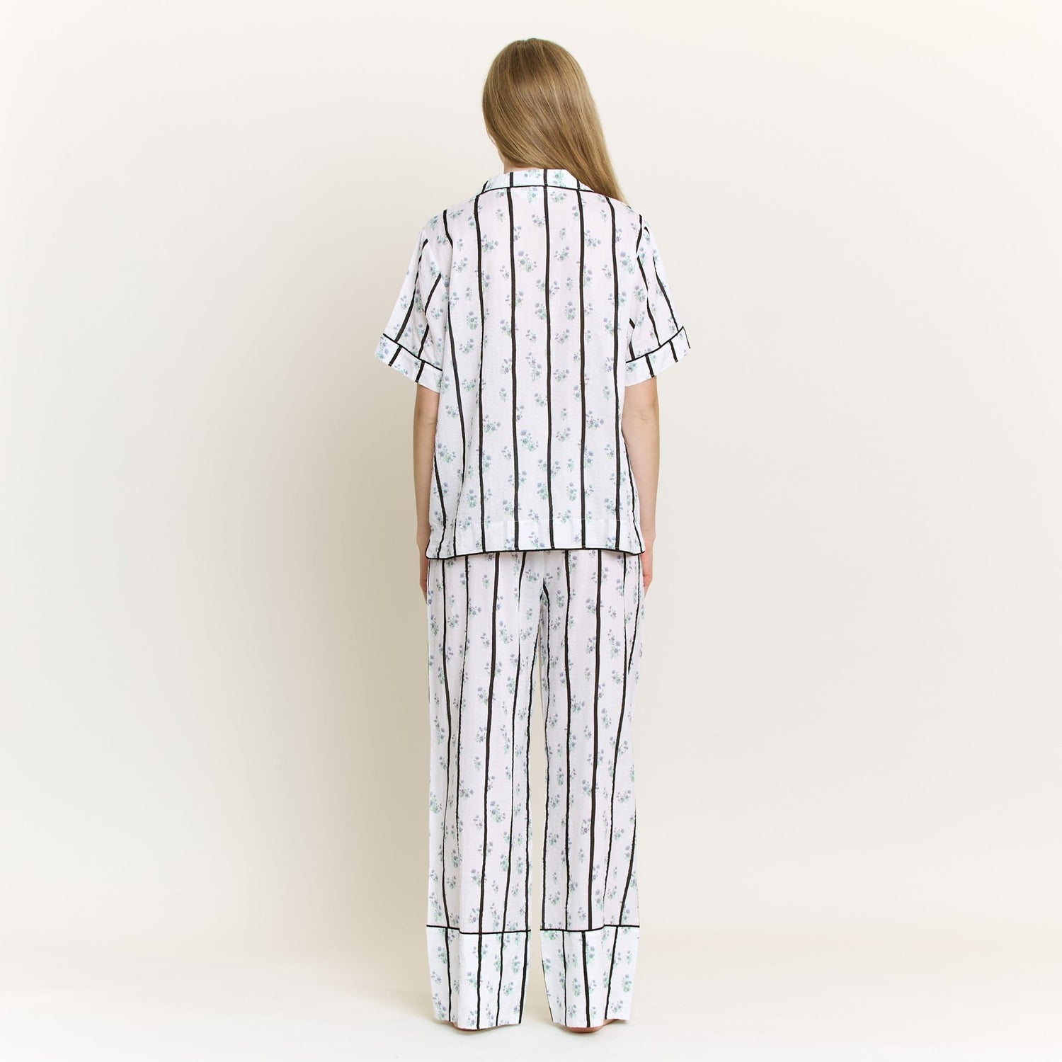 Good Life Ditsy Stripe Short Sleeve PJ Set