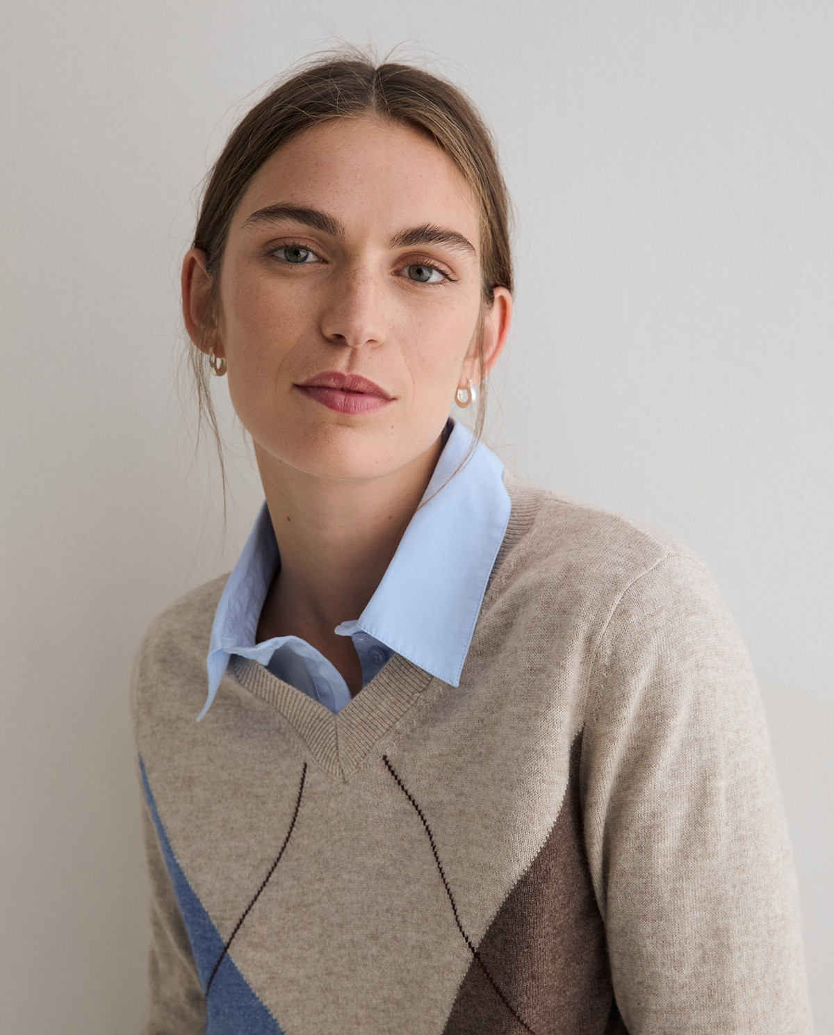 Diamond-Pattern Sweater