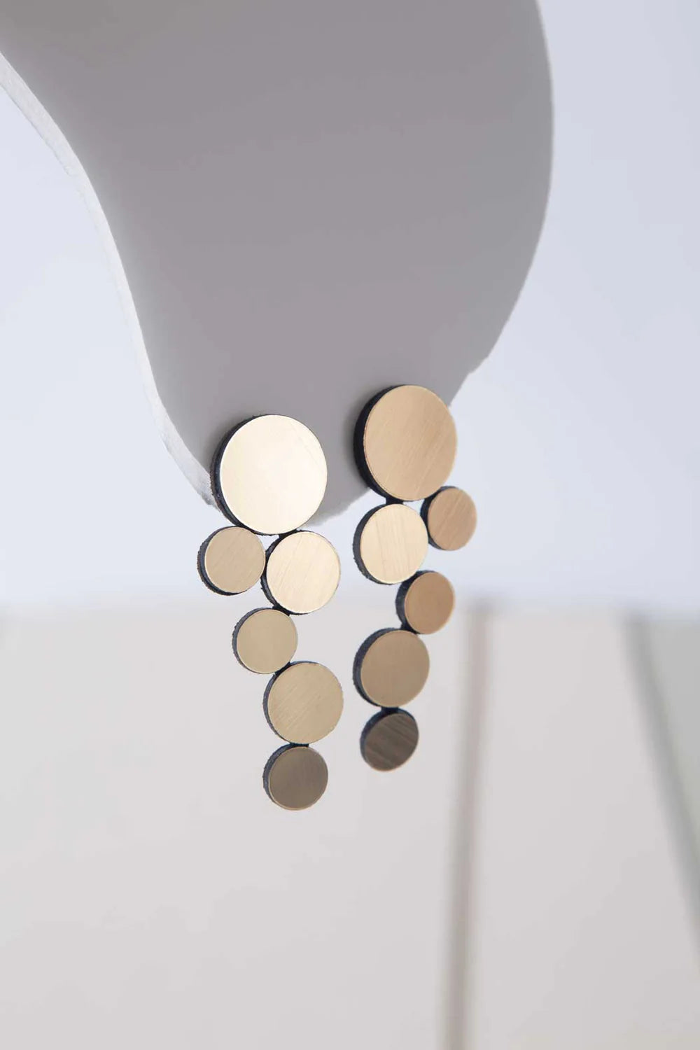 Large Abstraction Earrings - Gold