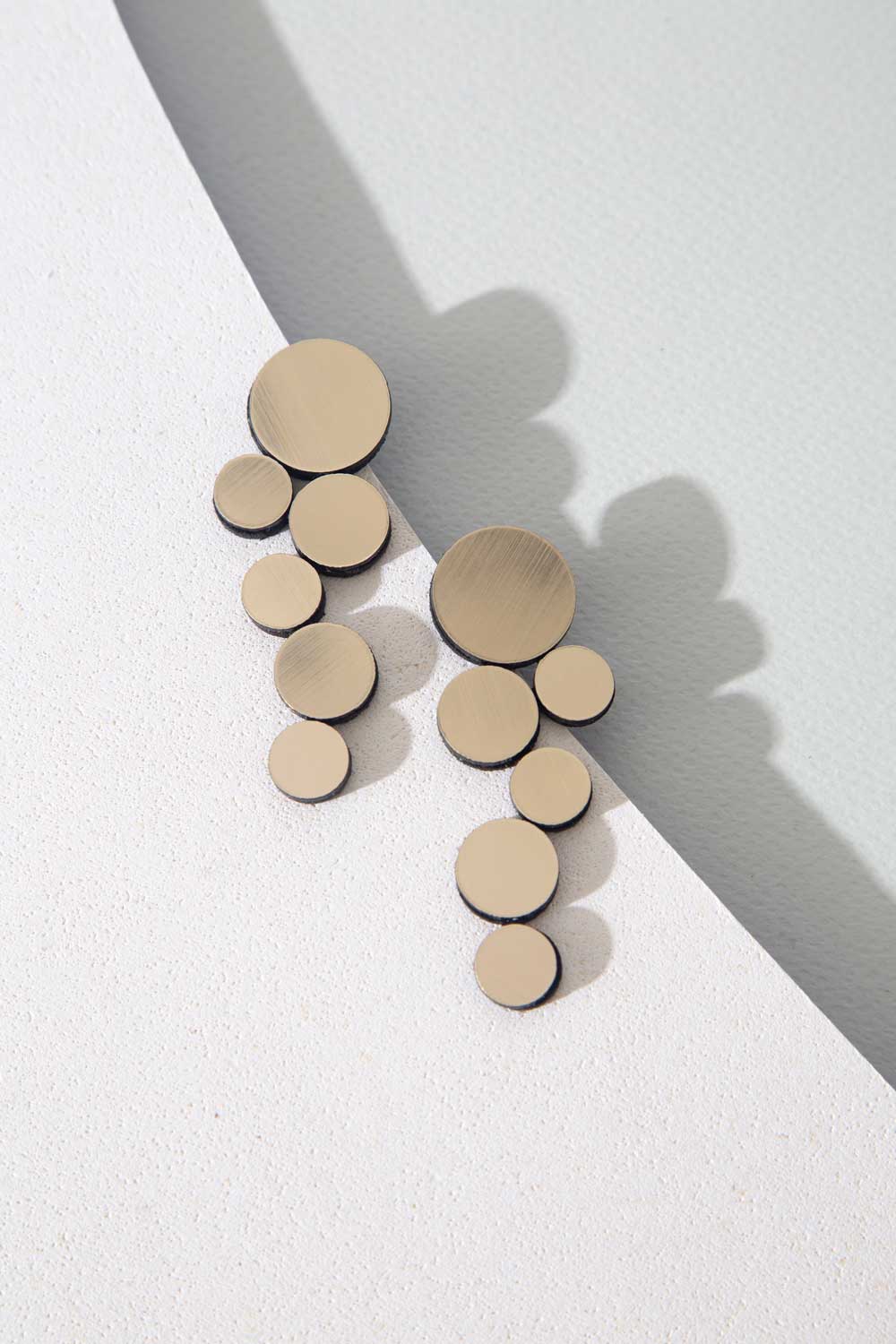 Large Abstraction Earrings - Gold