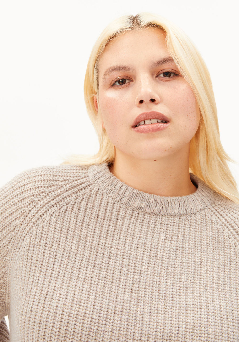 Rib Knit Sweater Organic Wool Blend