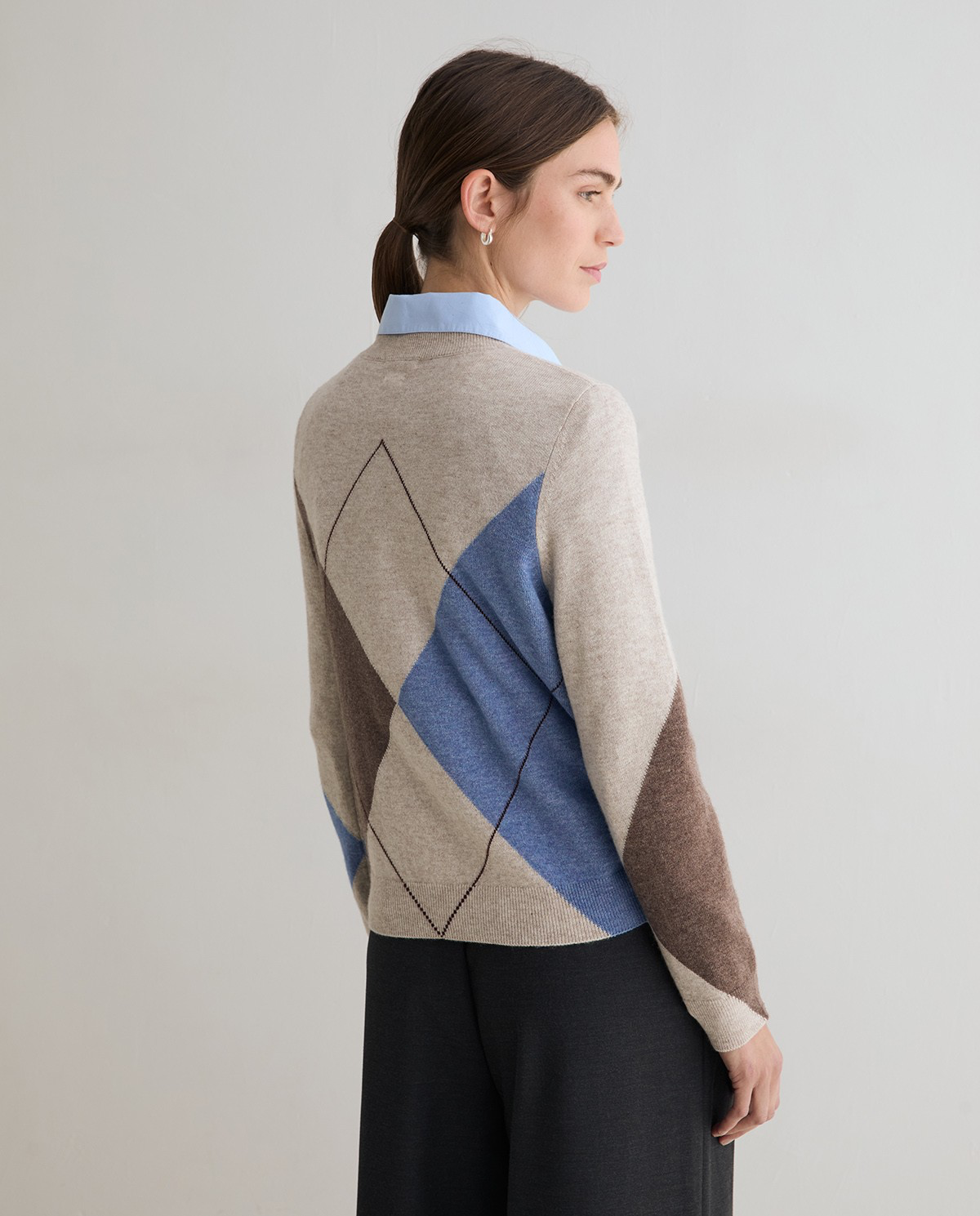 Diamond-Pattern Sweater