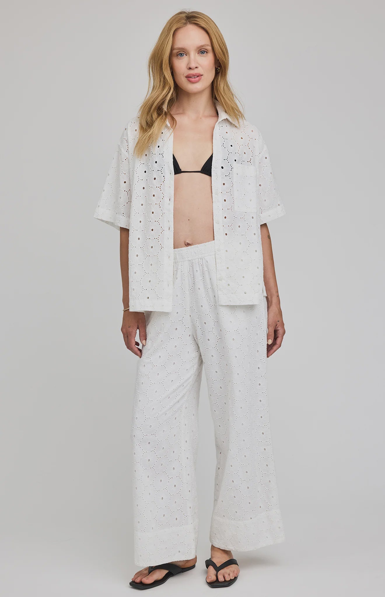 Louisa Eyelet Button Down