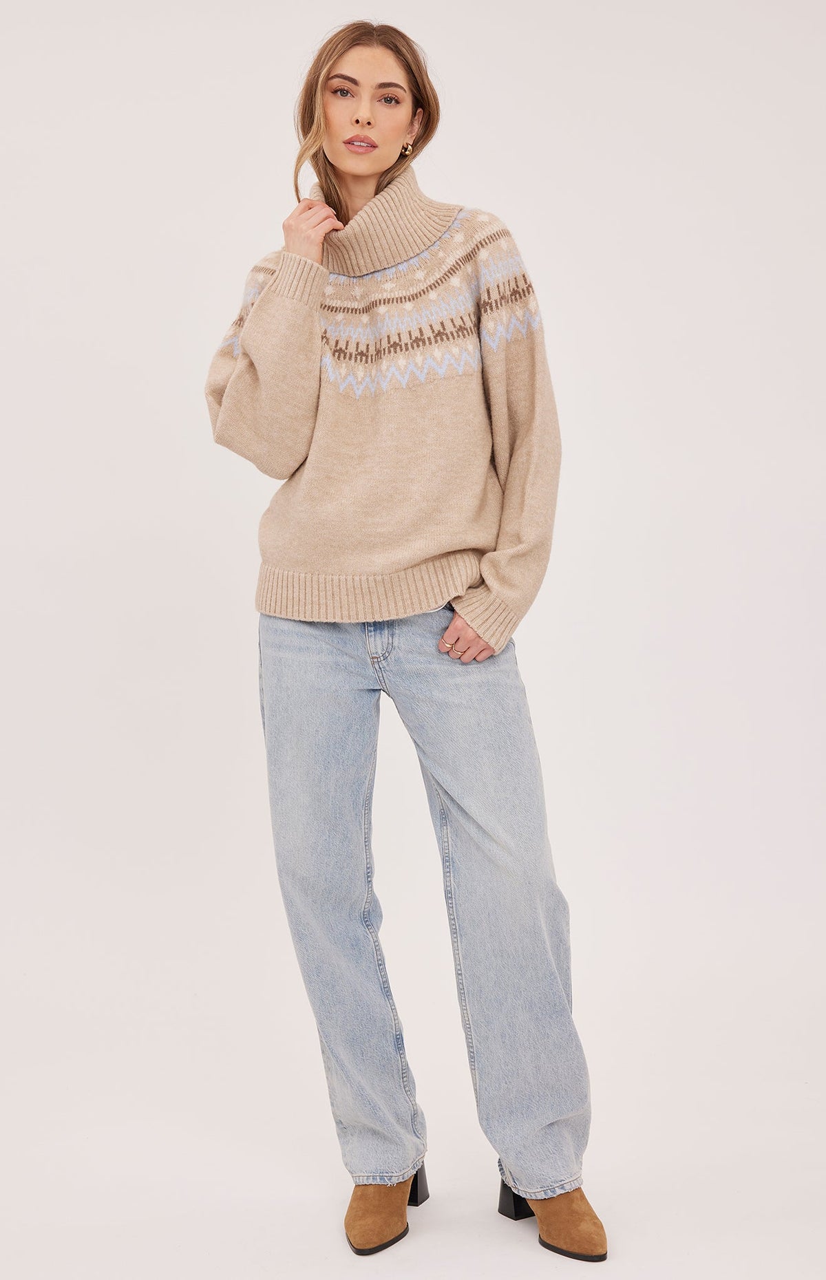 Freya Pullover Sweater - Heather Biscotti