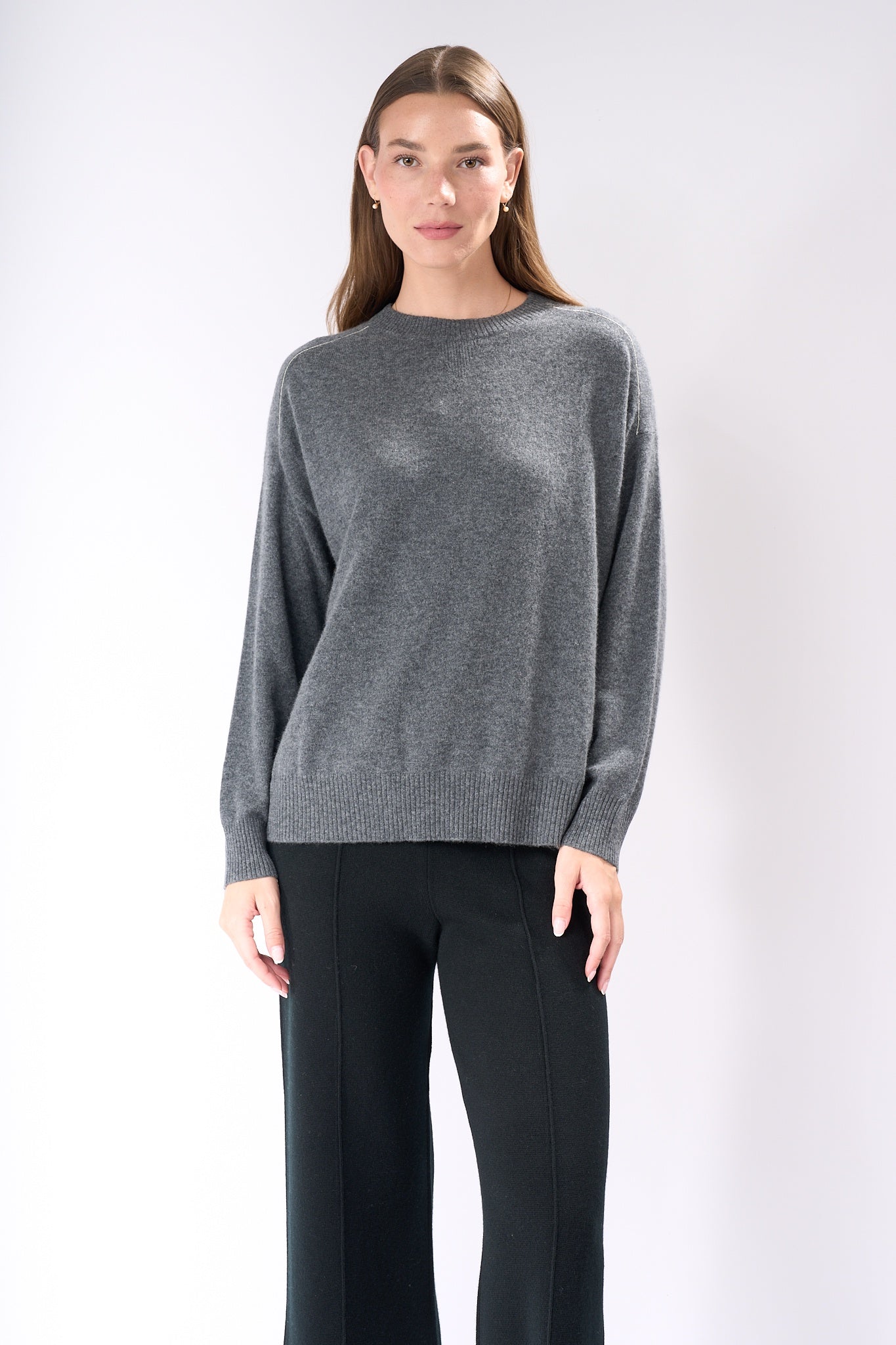 Silver Lining Cashmere Crew