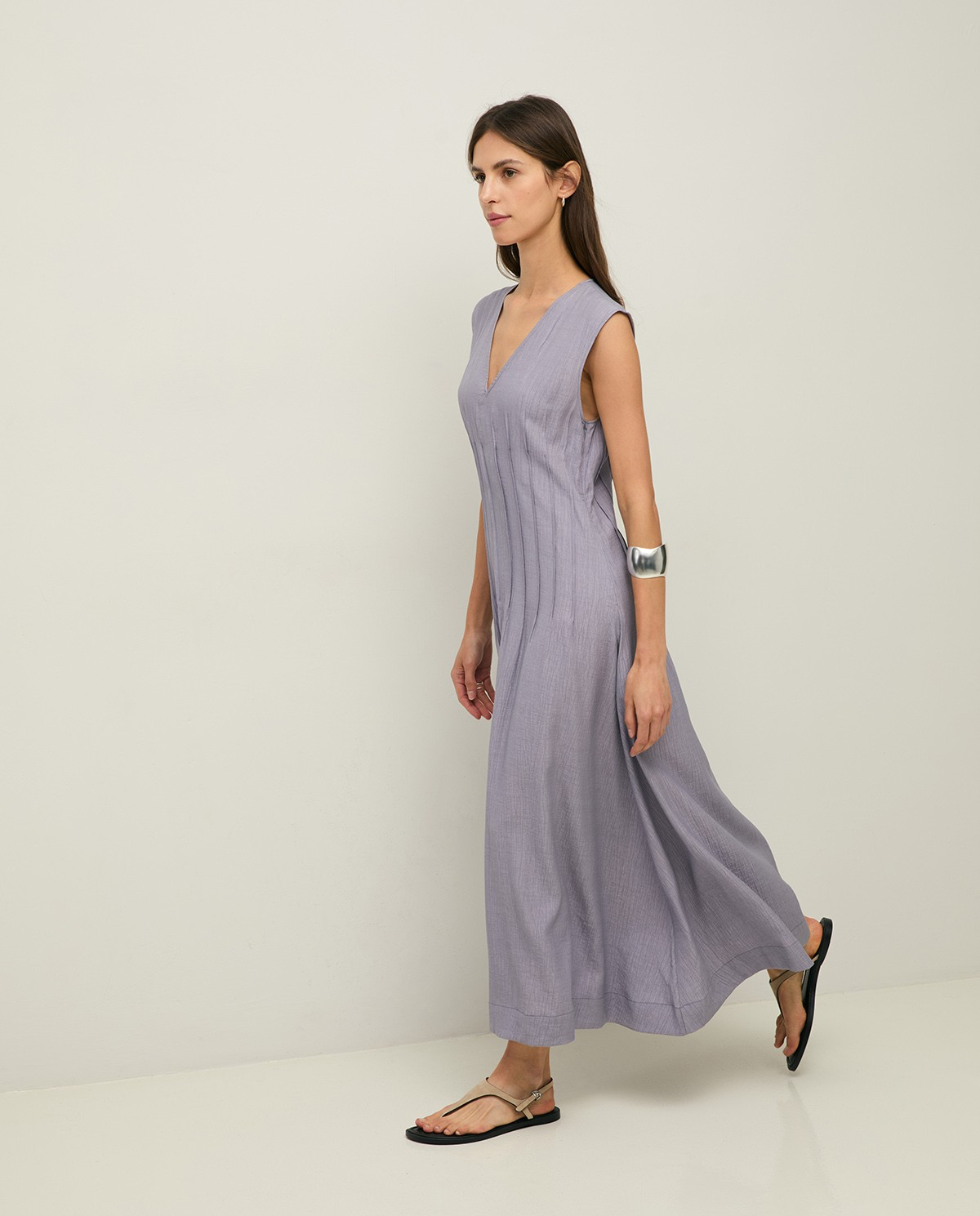 Long Pleated Dress