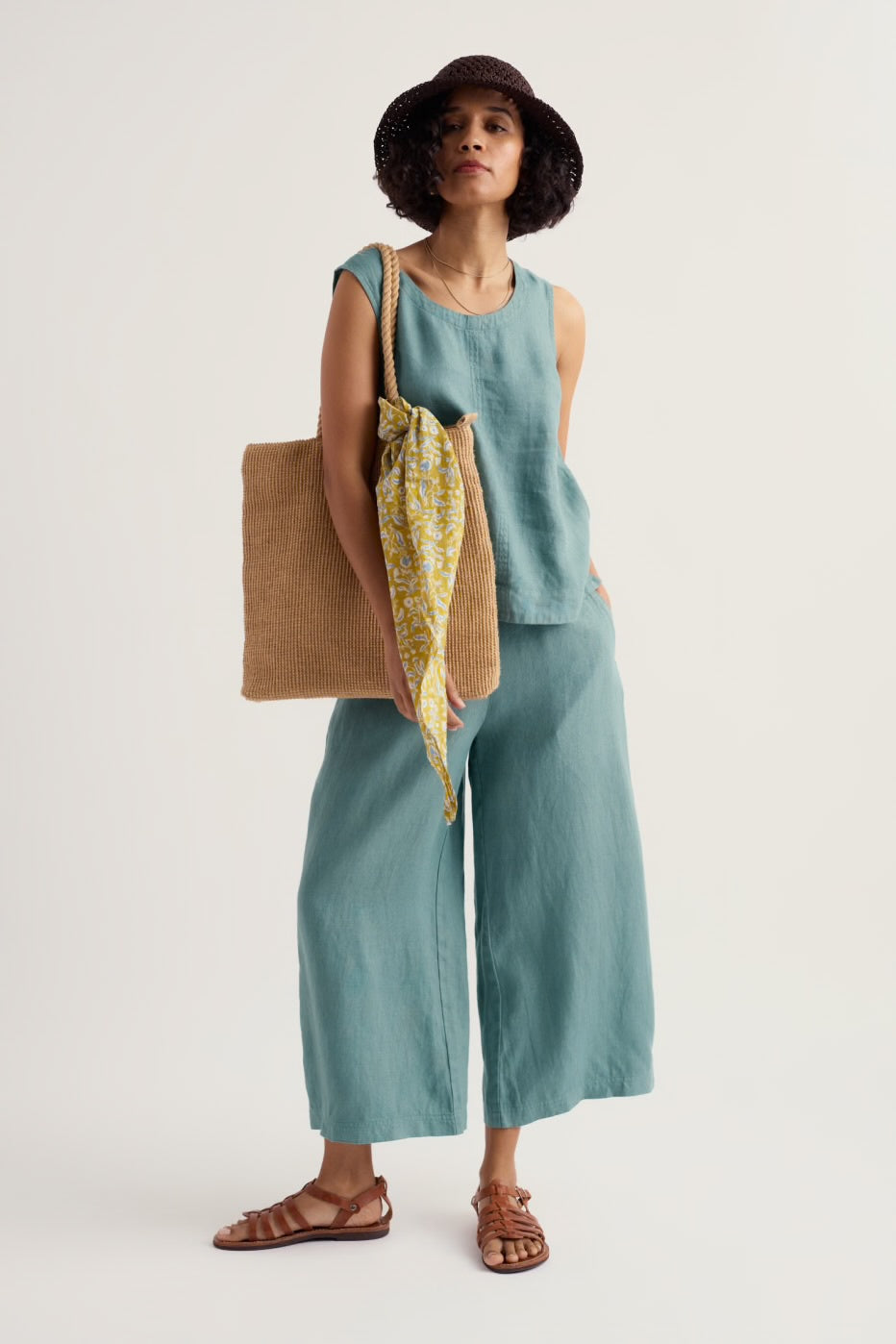 Merrivalel Linen Culottes Sardin