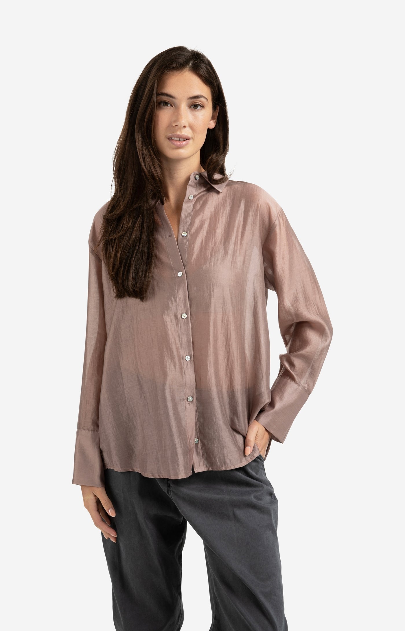 Sheer Blouse w Back Detail