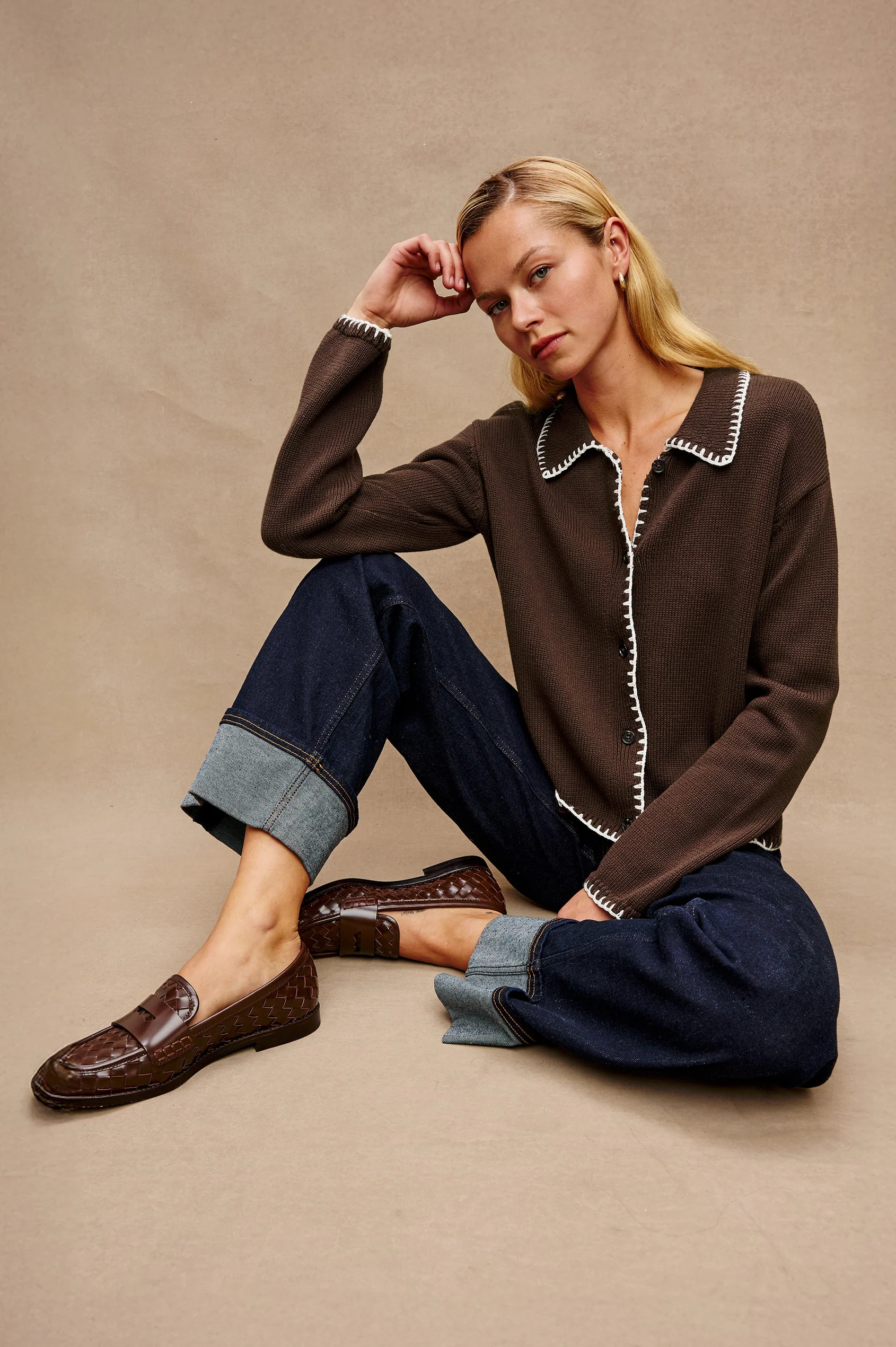 Rayleen Blanket Stitch Sweater