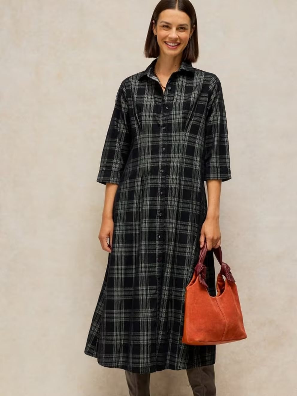 Ellie Cord Pleated Dress