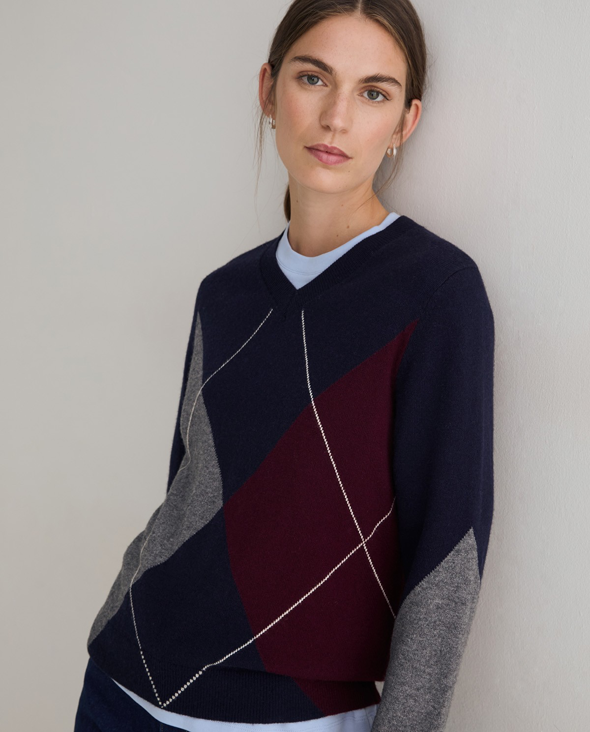 Diamond-Pattern Sweater