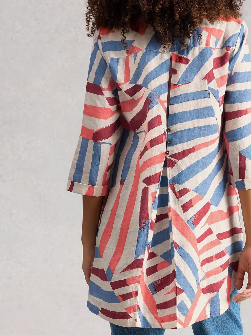 Bianca Linen Notch Tunic