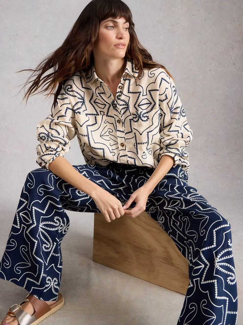 Ally Linen Wide Leg Trouser