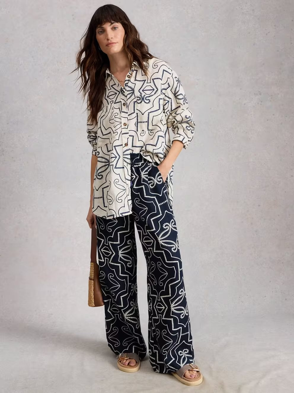 Ally Linen Wide Leg Trouser