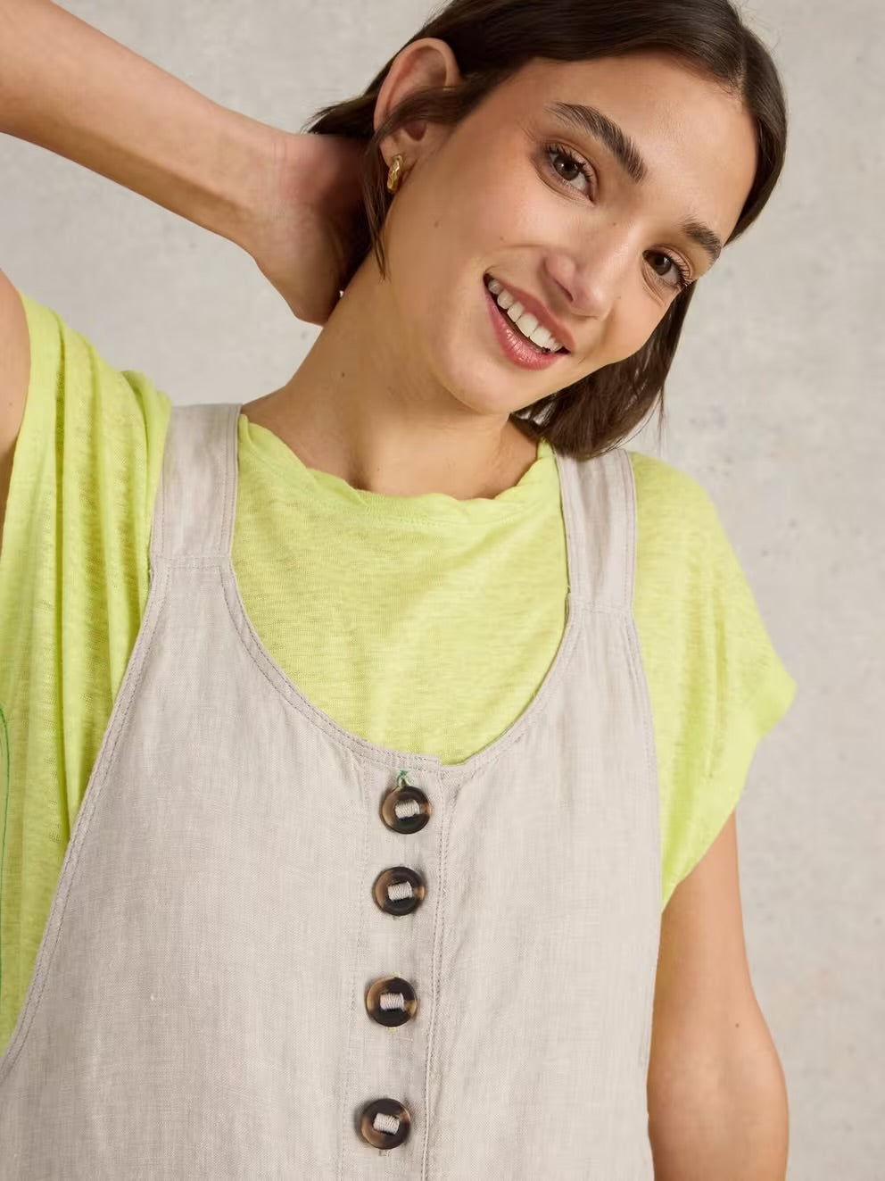 Viola Linen Dungaree