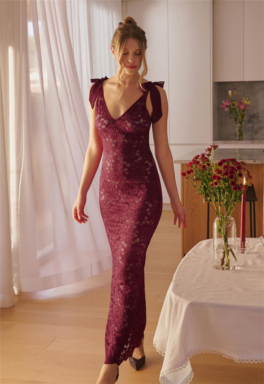Amour Gown - Dark Cherry