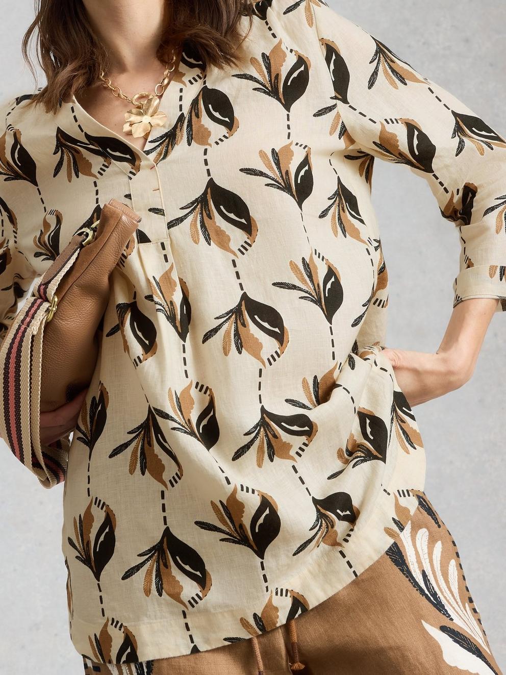 Bianca Linen Printed Tunic