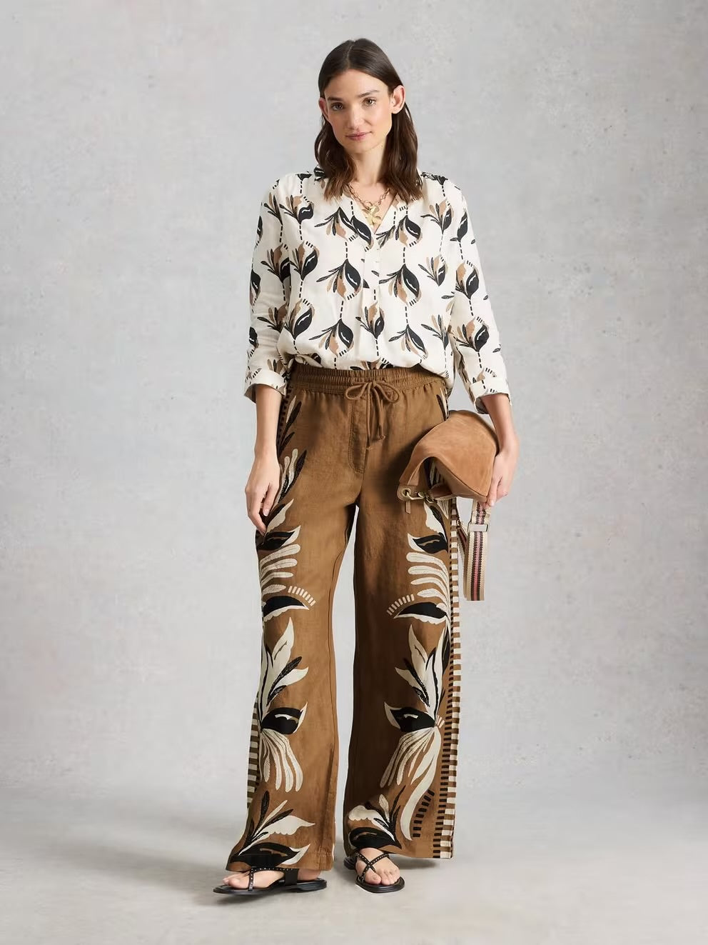 Ally Linen Wide Leg Trousers
