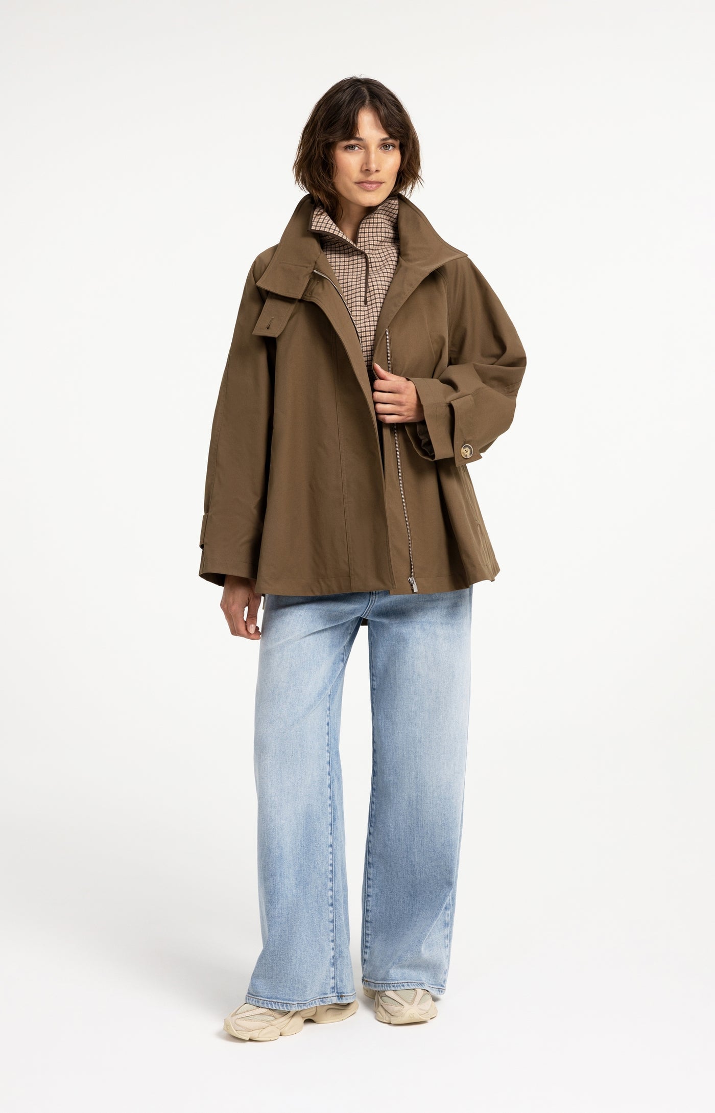 Woven Check Wool Spencer Body-Warmer