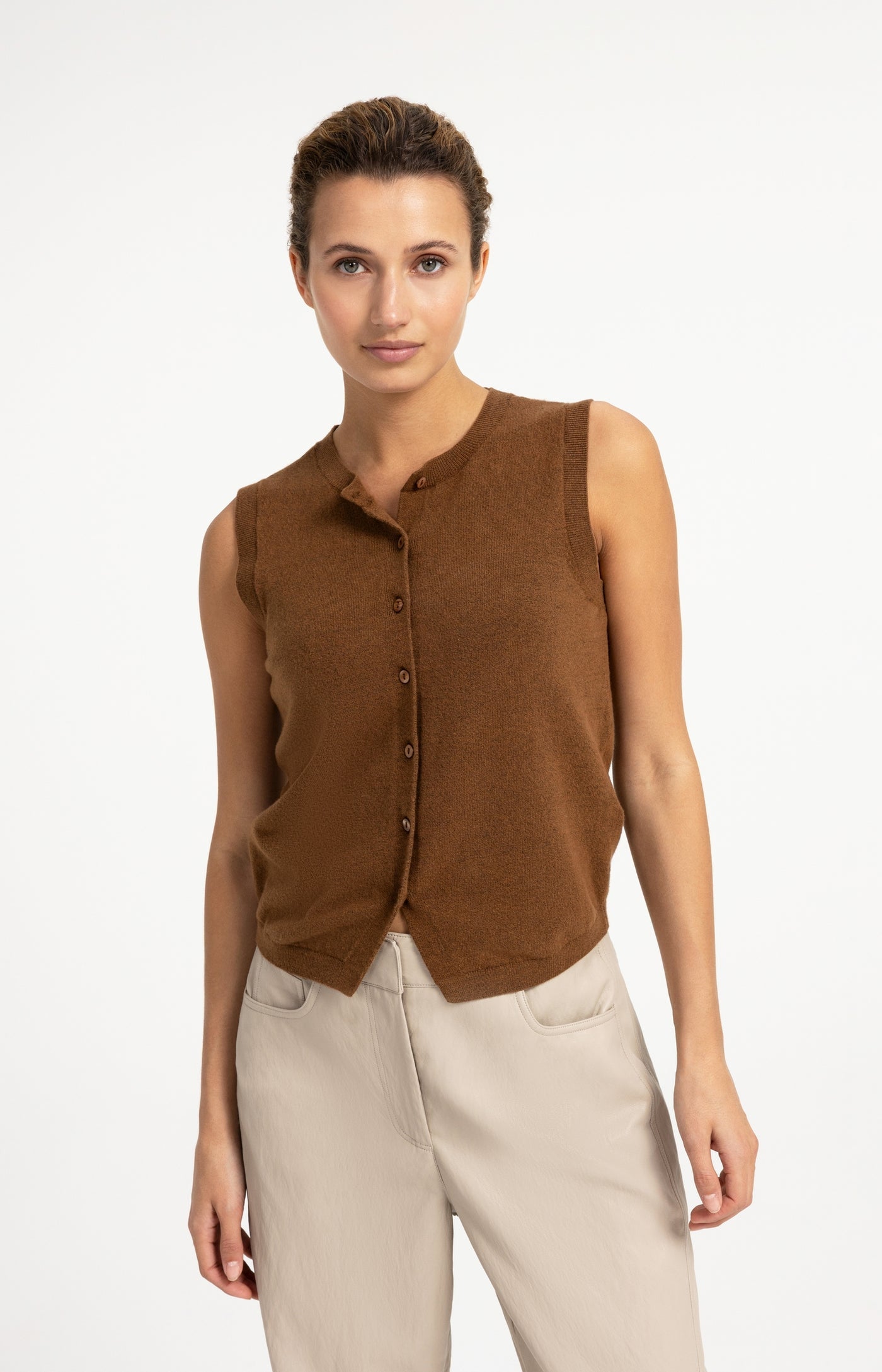 Knitted Spencer with Button Closure