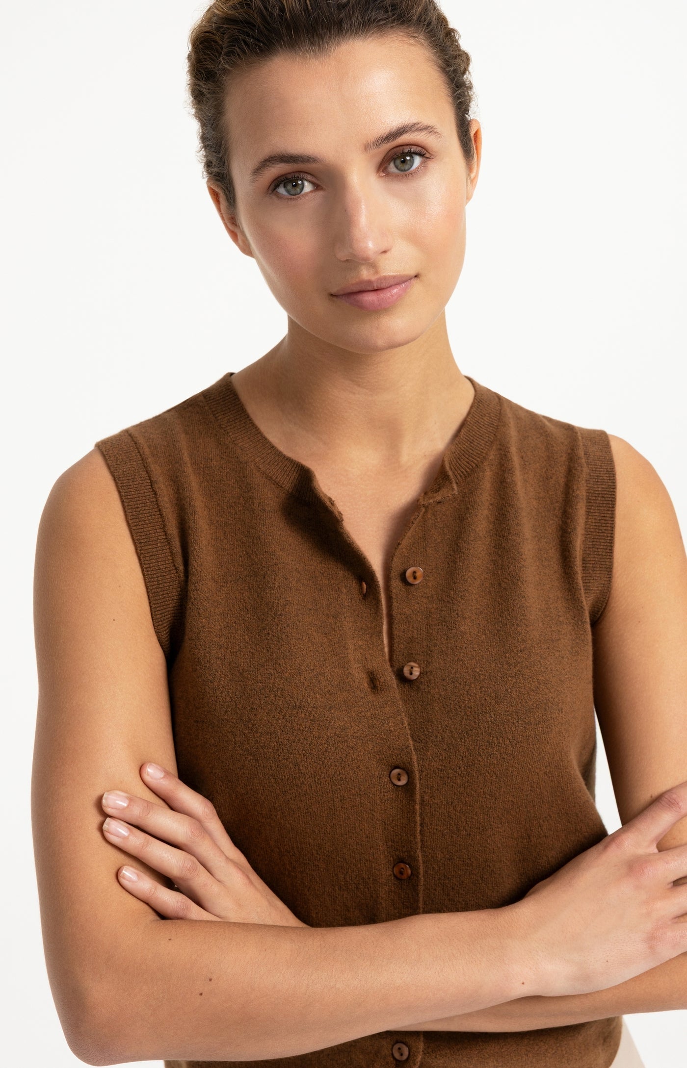Knitted Spencer with Button Closure