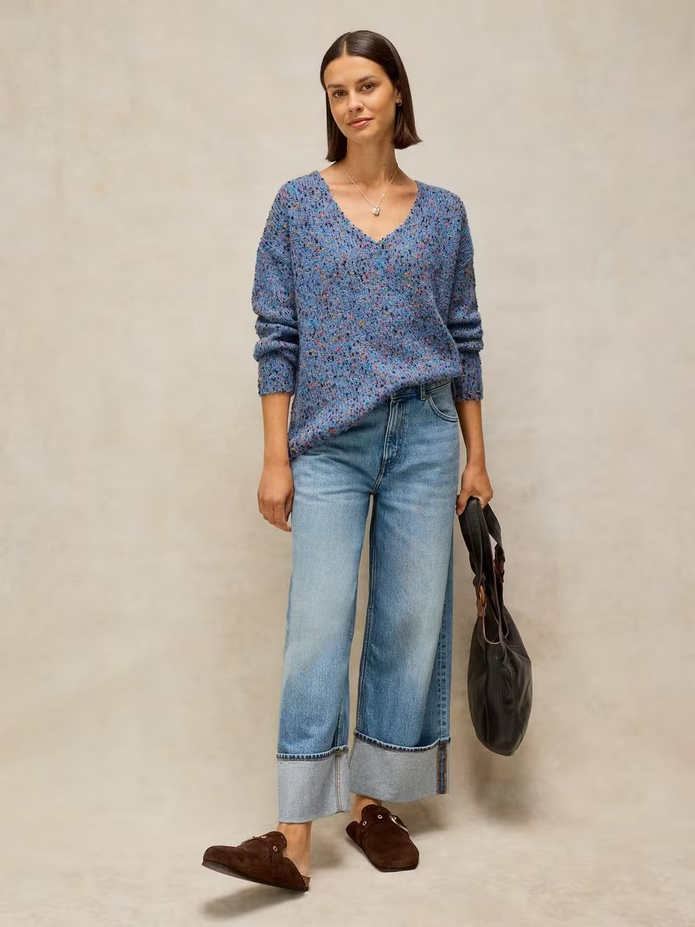 Texture V-Neck Jumper