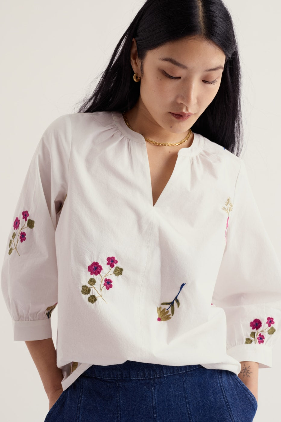 Grace Embroidered Cotton Top